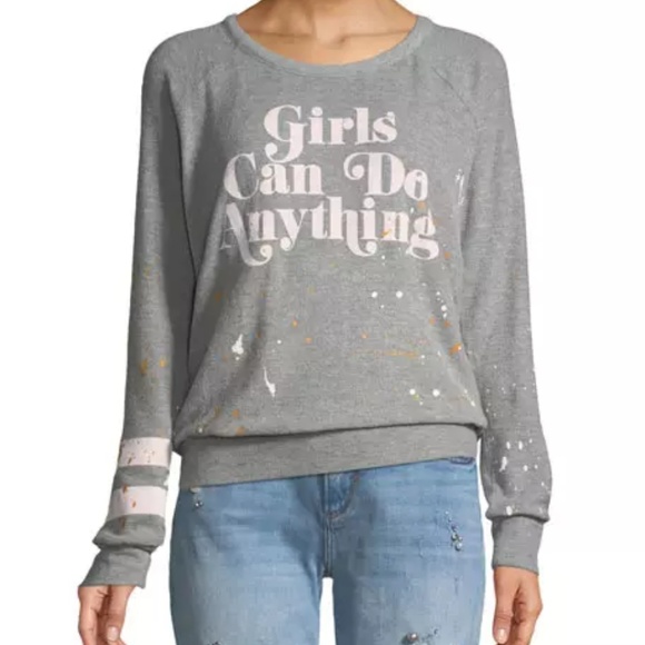 Chaser Tops - Chaser Girls Can Do Anything Sweatshirt Size S